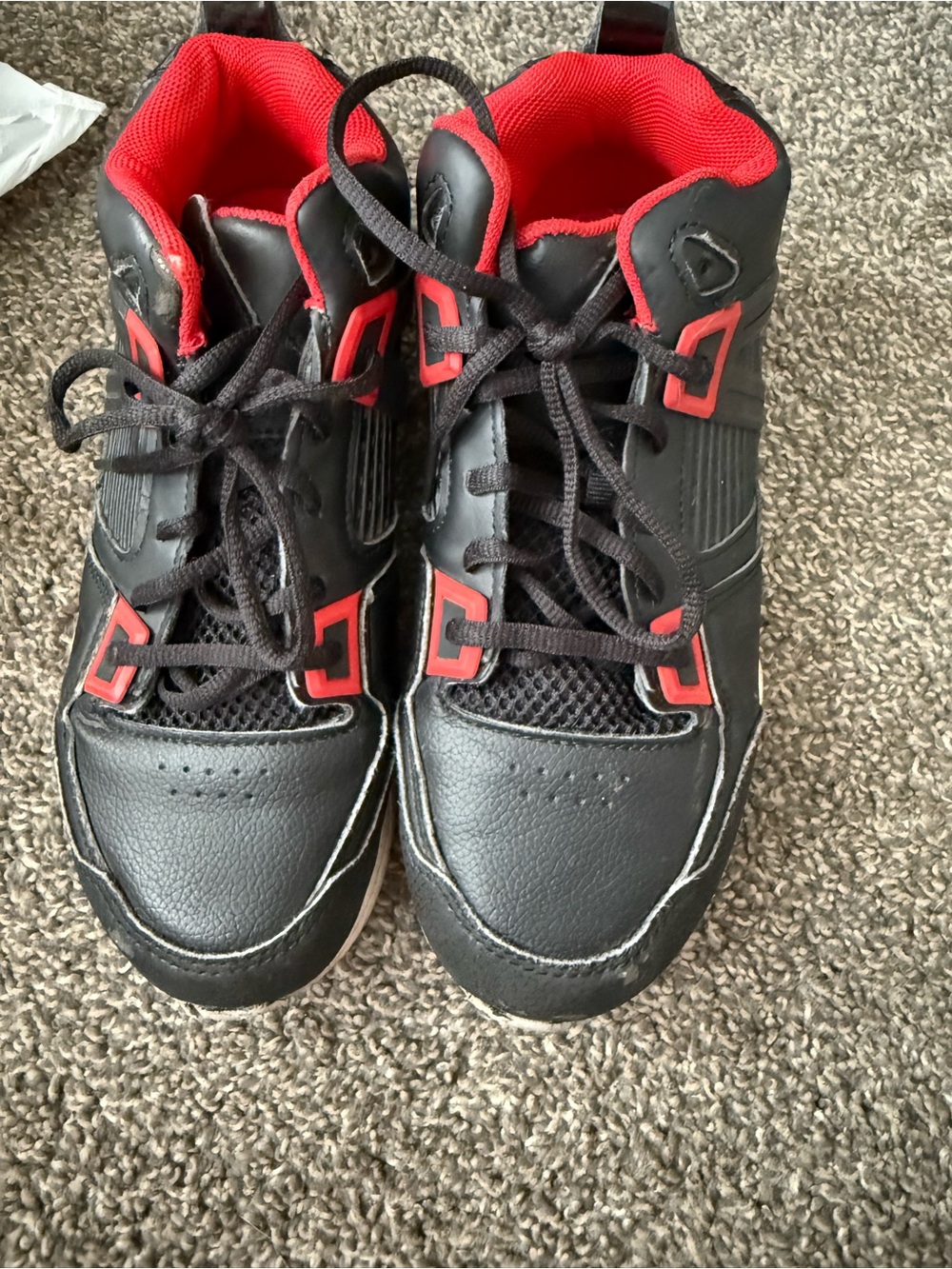 And1 Black and Red Kids' High-Top Sneakers